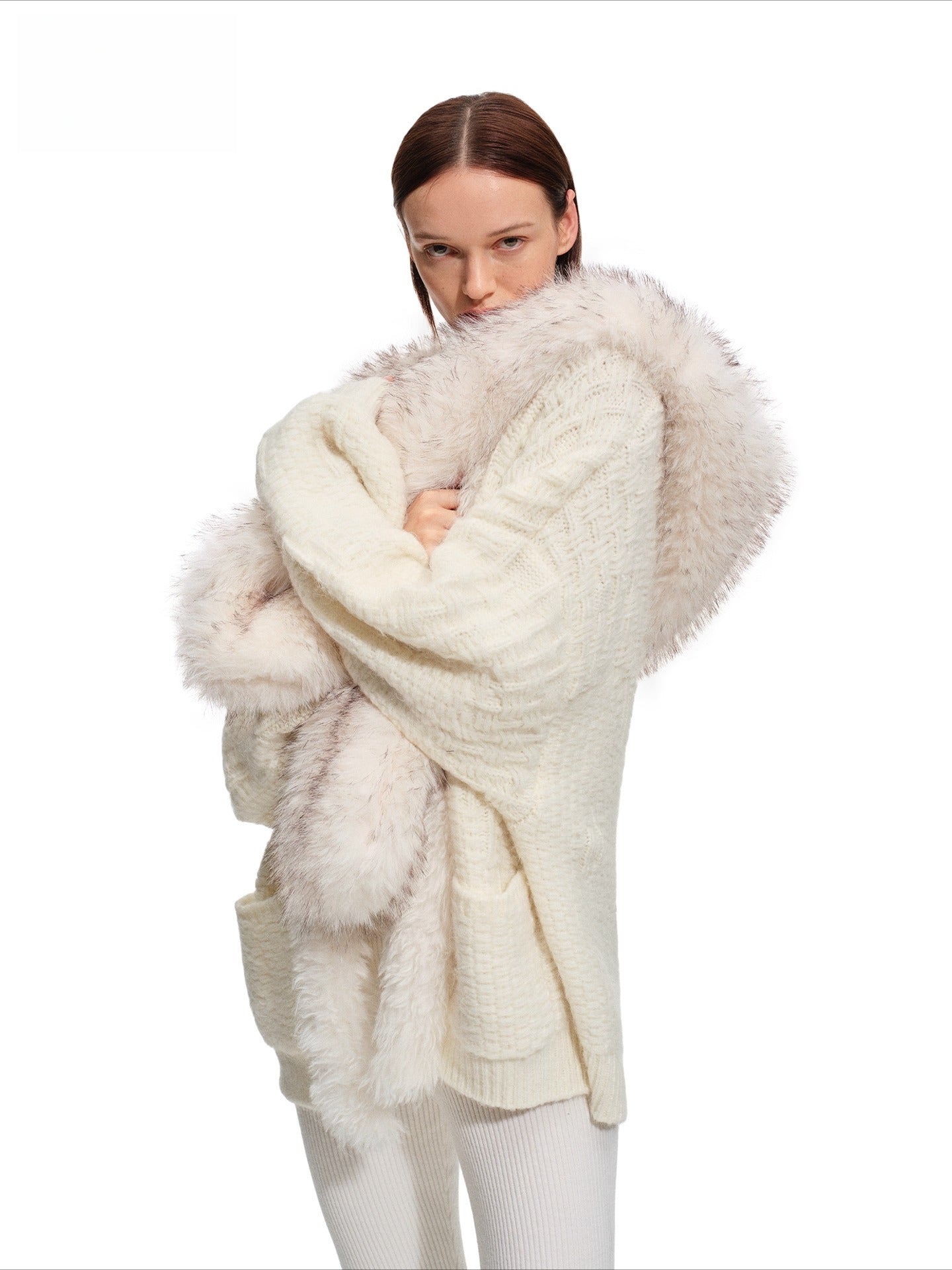 Polar Mohair Knit Cardigan