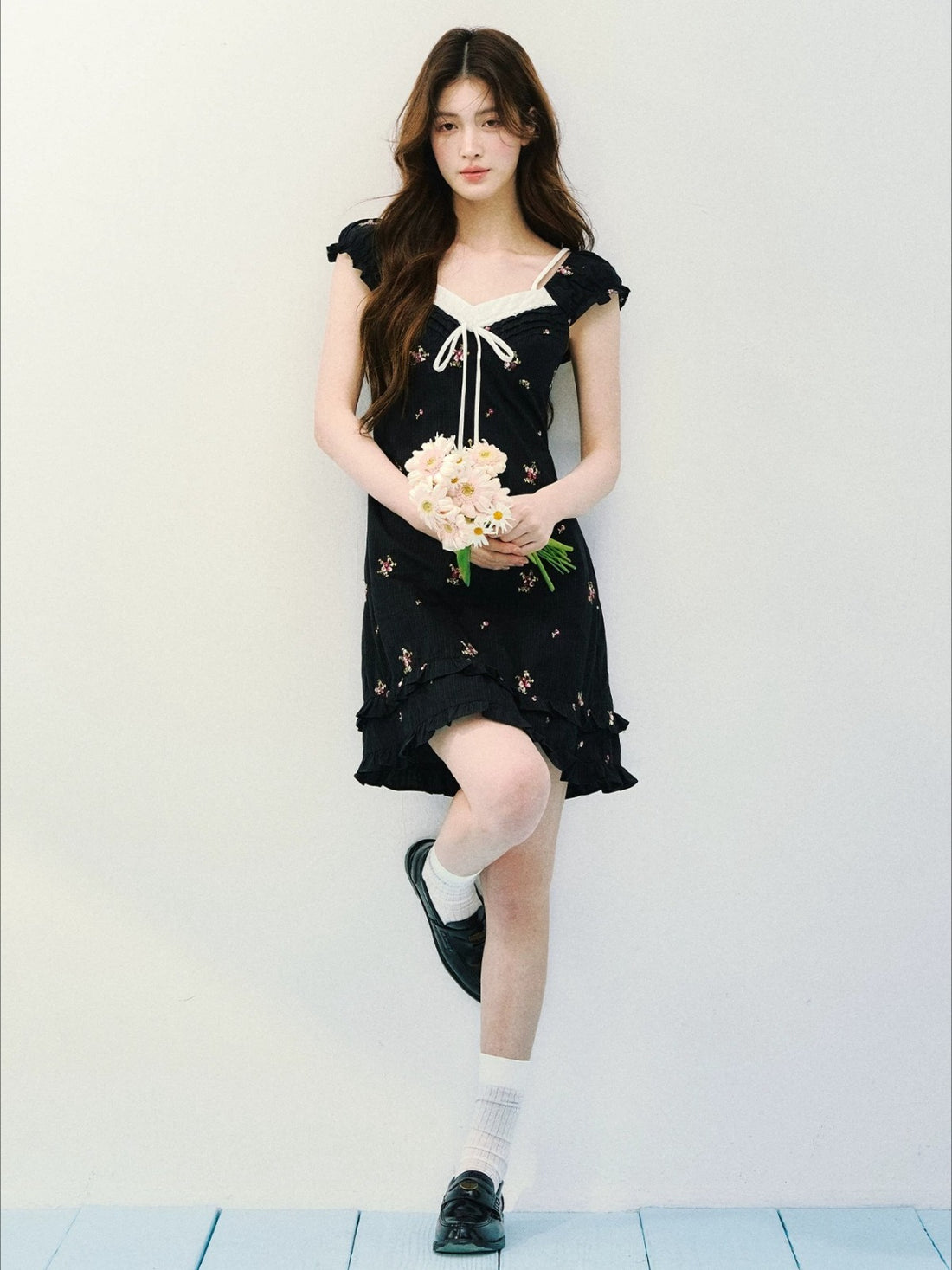 Floral Square Neck Dress