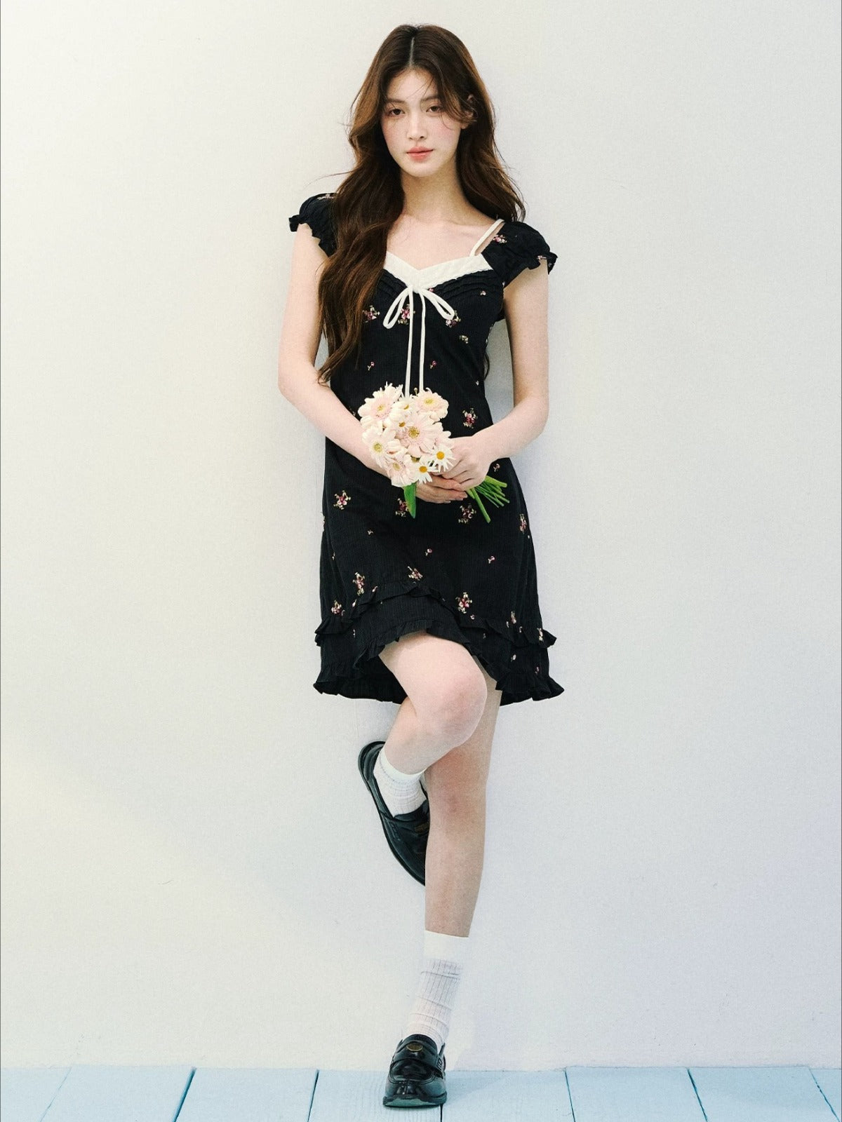 Floral Square Neck Dress