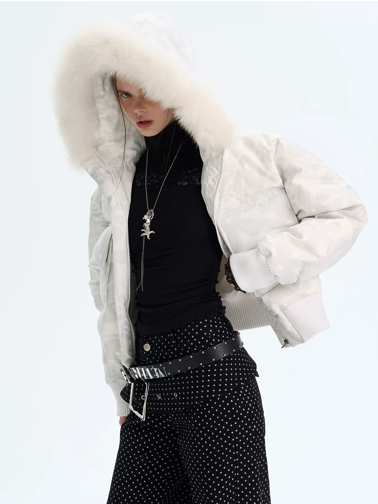 Vintage Print Down Jacket