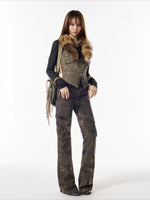 Fur Collar Vest