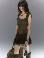 Studded Tiered Skirt