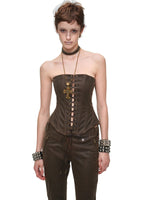 Washed Faux Leather Pants