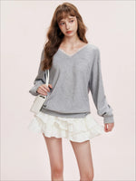 Lace Bow Sweatshirt