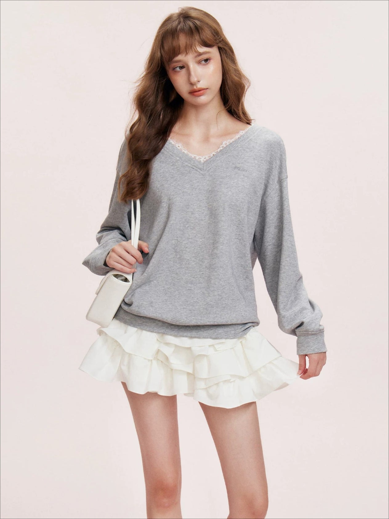 Lace Bow Sweatshirt