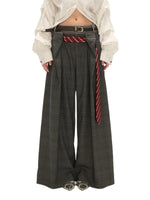 Double Waist Straight Leg Trousers