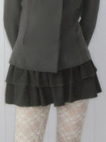 Layered Ruffle High-Waisted Mini Skirt