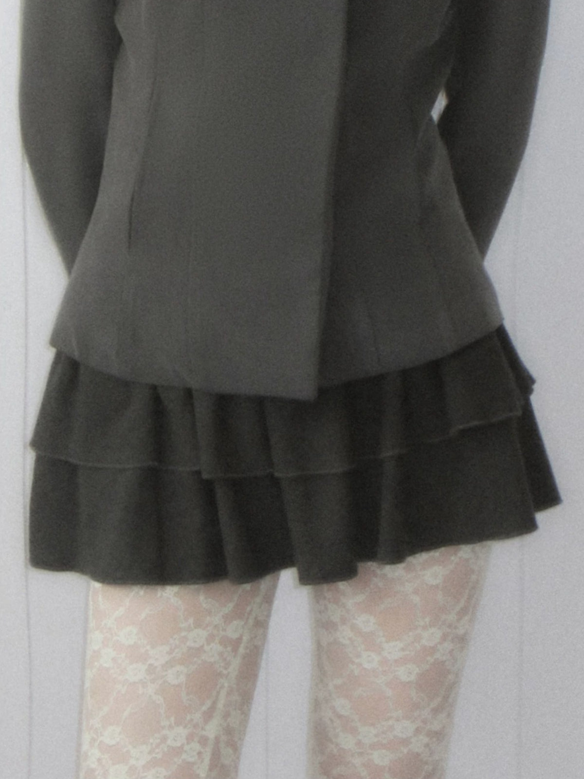 Layered Ruffle High-Waisted Mini Skirt