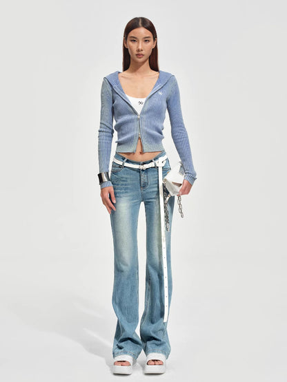 Equestrian Washed Cotton Knit Cardigan