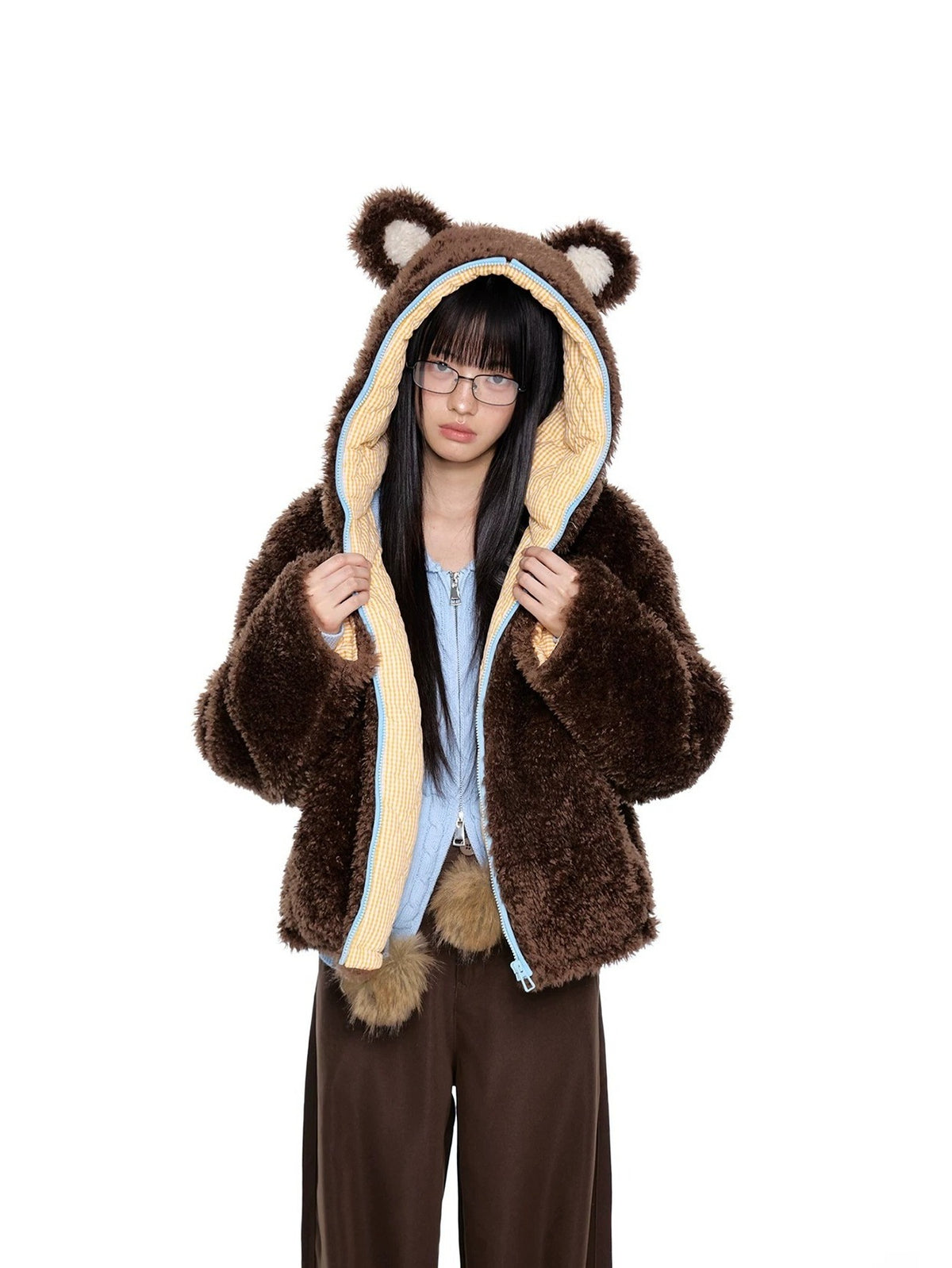 Detachable Hood Sherpa Padded Coat