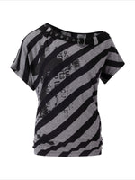 Off Shoulder Stripe Tee