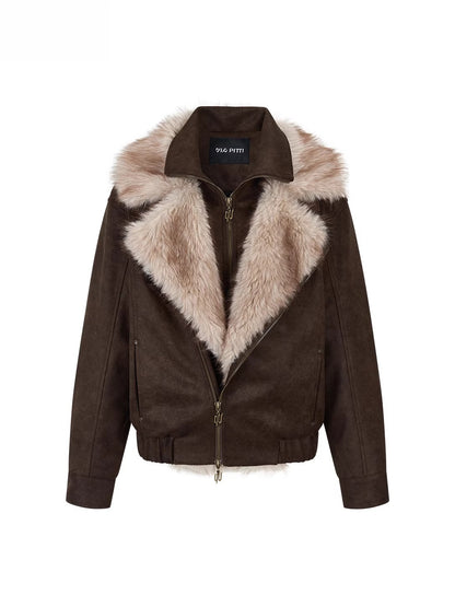 Faux Fur Collar Puffer Jacket