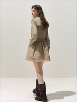 Sailor Collar Shirt Dress