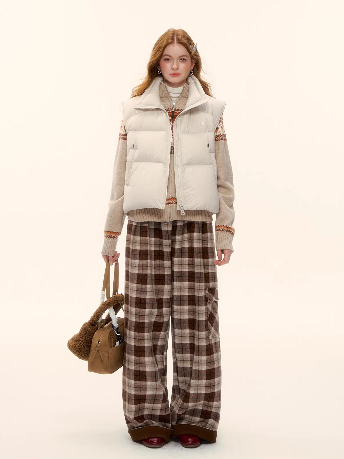 90% Down Puffer Stand-Collar Drawstring Vest