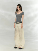 Back Tie Knit Top