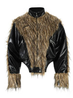 Patchwork Faux Fur Jacket