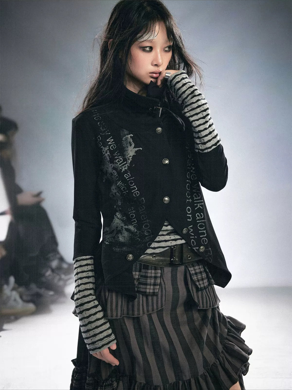Punk Layered Knit Top