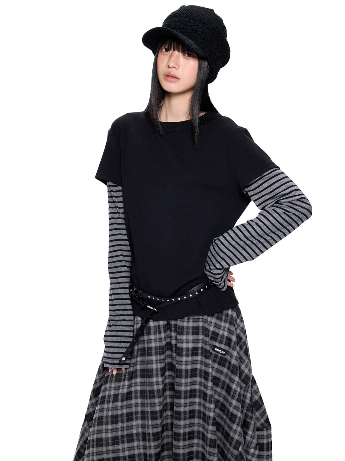 Faux Layered Stripe Tee