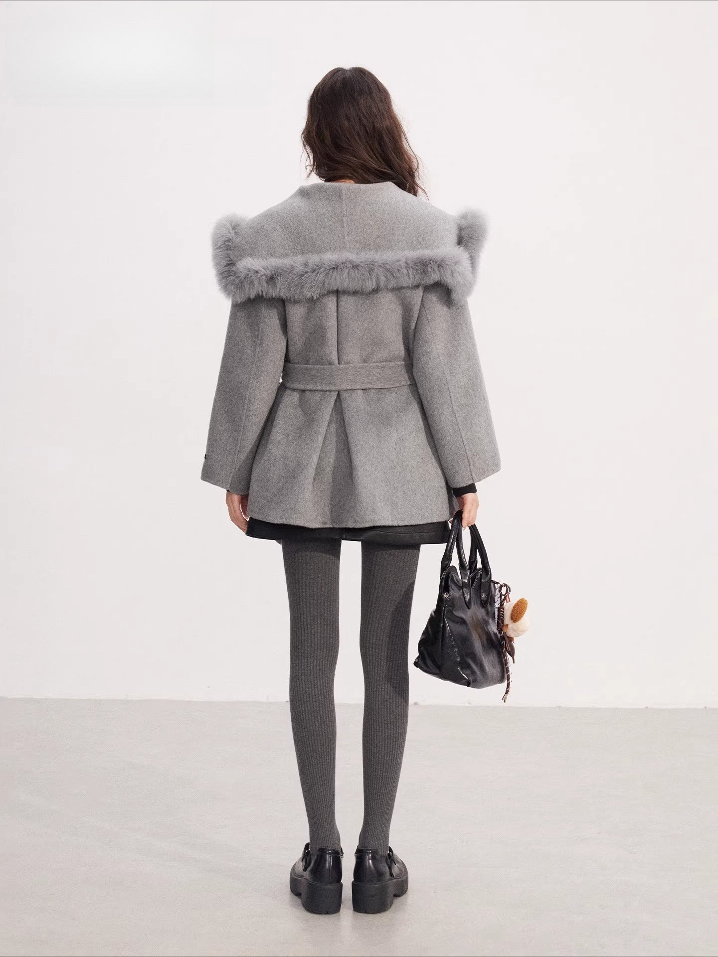 Oversized Wool Tie Coat