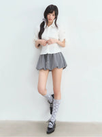 White Pocket Crop Shirt