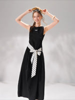 Polka Tie Midi Dress