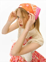 Orange Check Floral Multiway Scarf Top