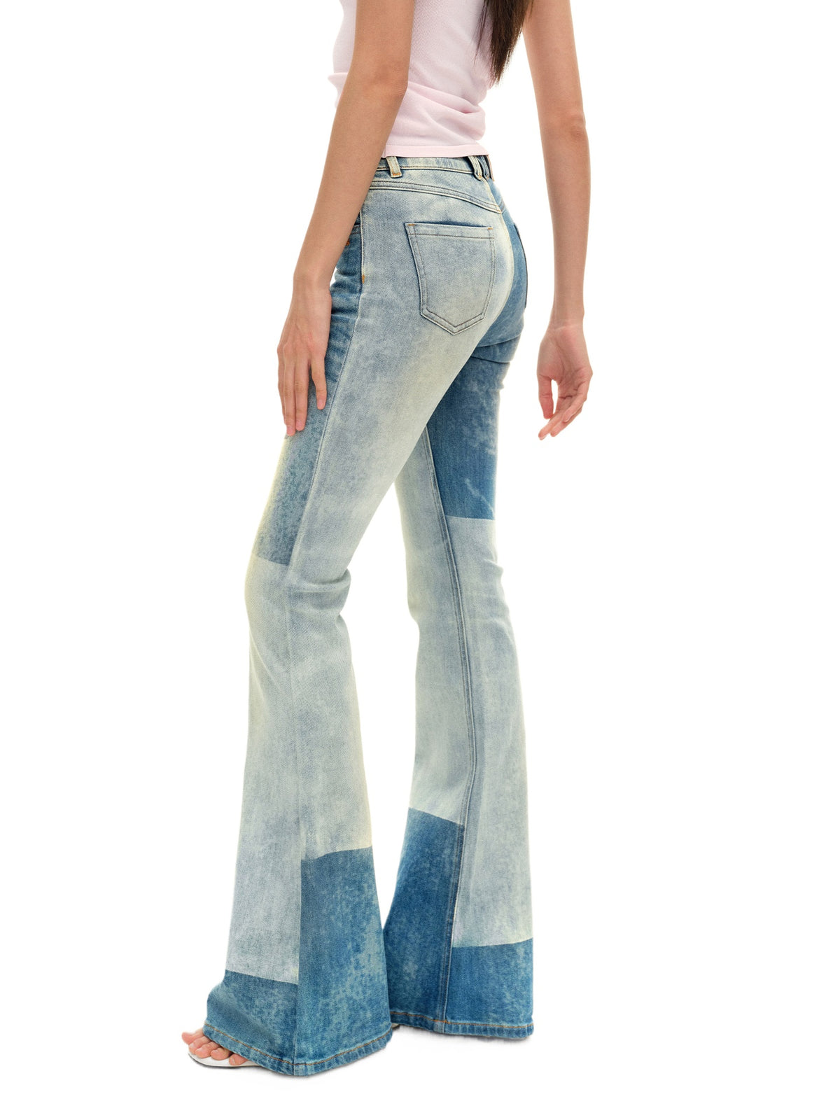 Equestrian Flare Denim Pants