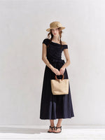Lace Cowl-Neck Maxi Dress