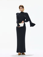 Detachable Shawl Knit Skirt Set