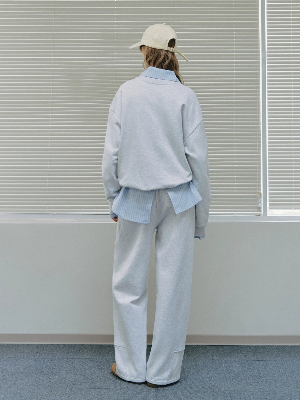 Minimal Drawstring Straight Leg Sweatpants