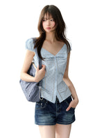 Polka Dot Tie Blouse