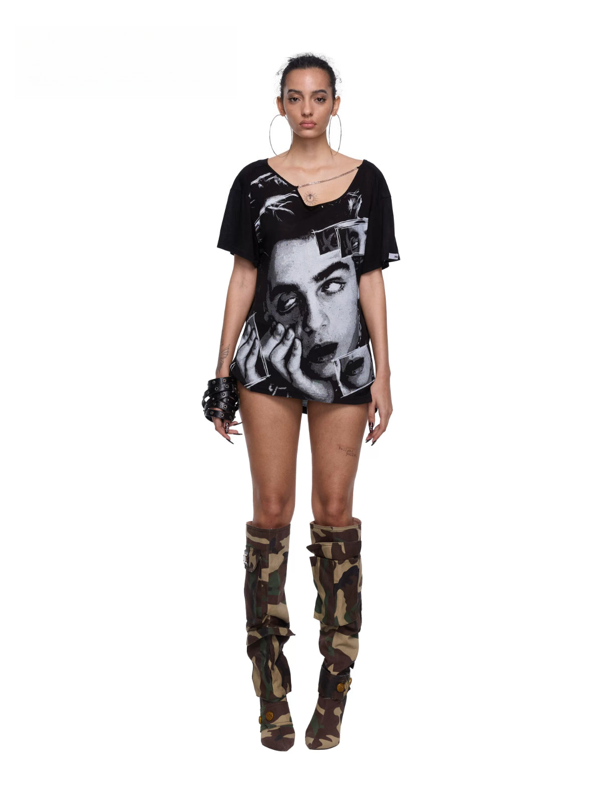Graphic Open Back T-Shirt