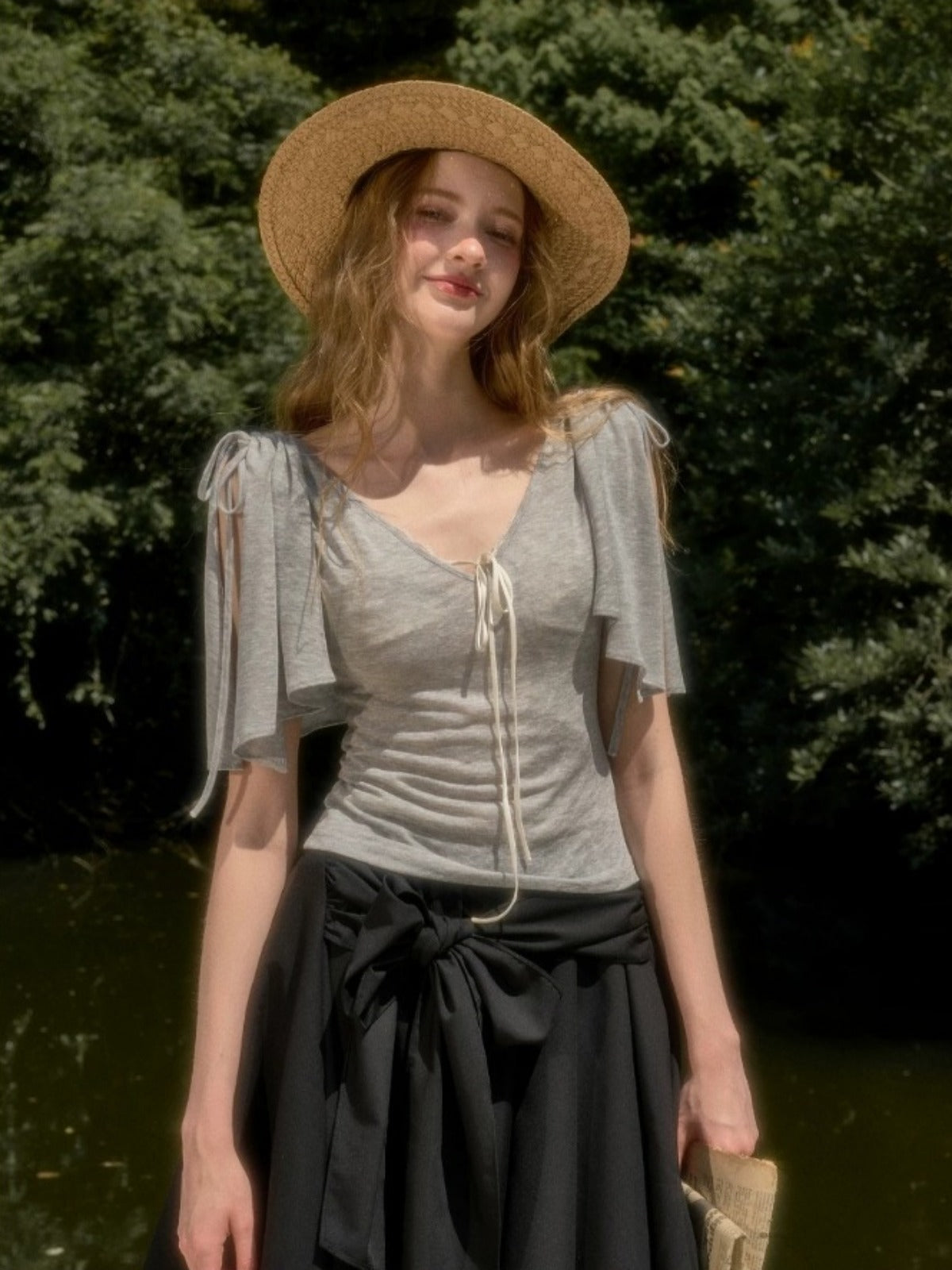 Feather Cape Sleeve T-Shirt