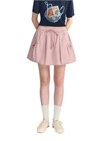 Drawstring A-Line Skirt