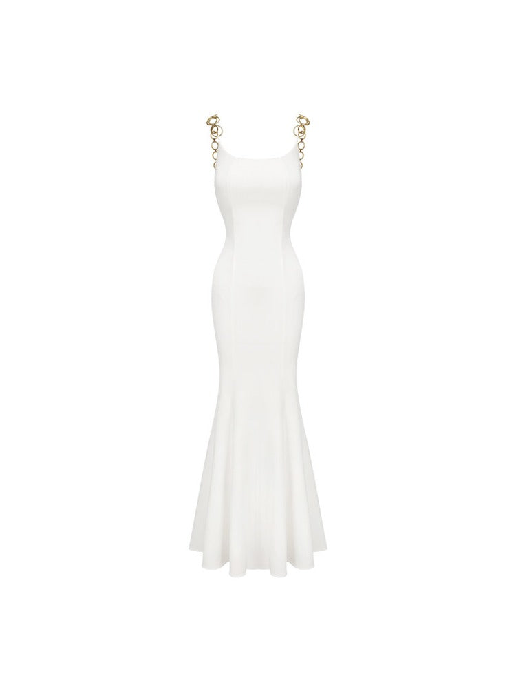 Metal Strap Fishtail Dress