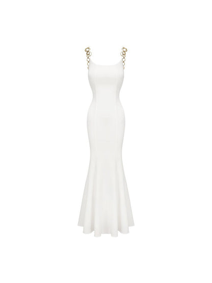 Metal Strap Fishtail Dress