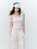 Printed One-Shoulder Top