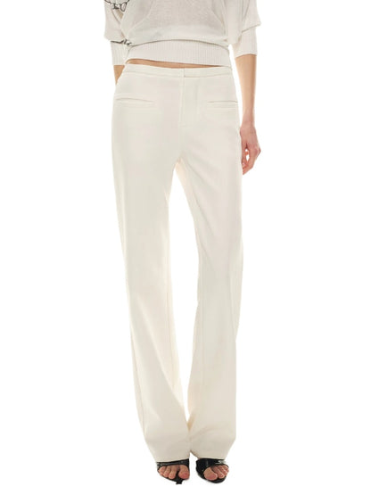 Classic White Straight Trousers