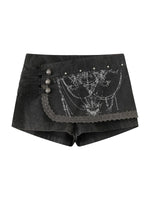 Butterfly Knight Graphic Lace Skort