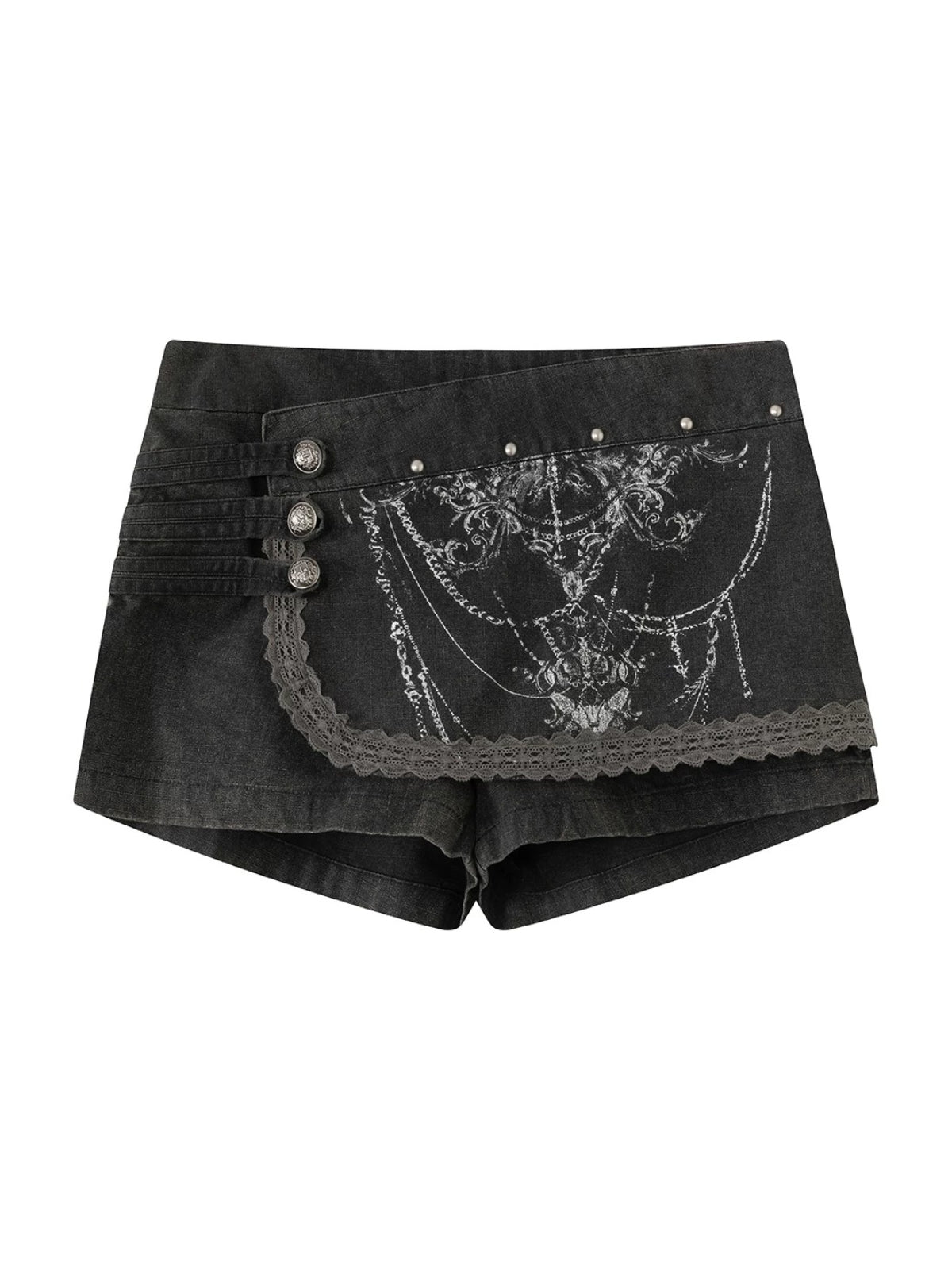 Butterfly Knight Graphic Lace Skort