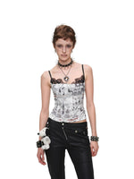 Newspaper Lace Corset Top