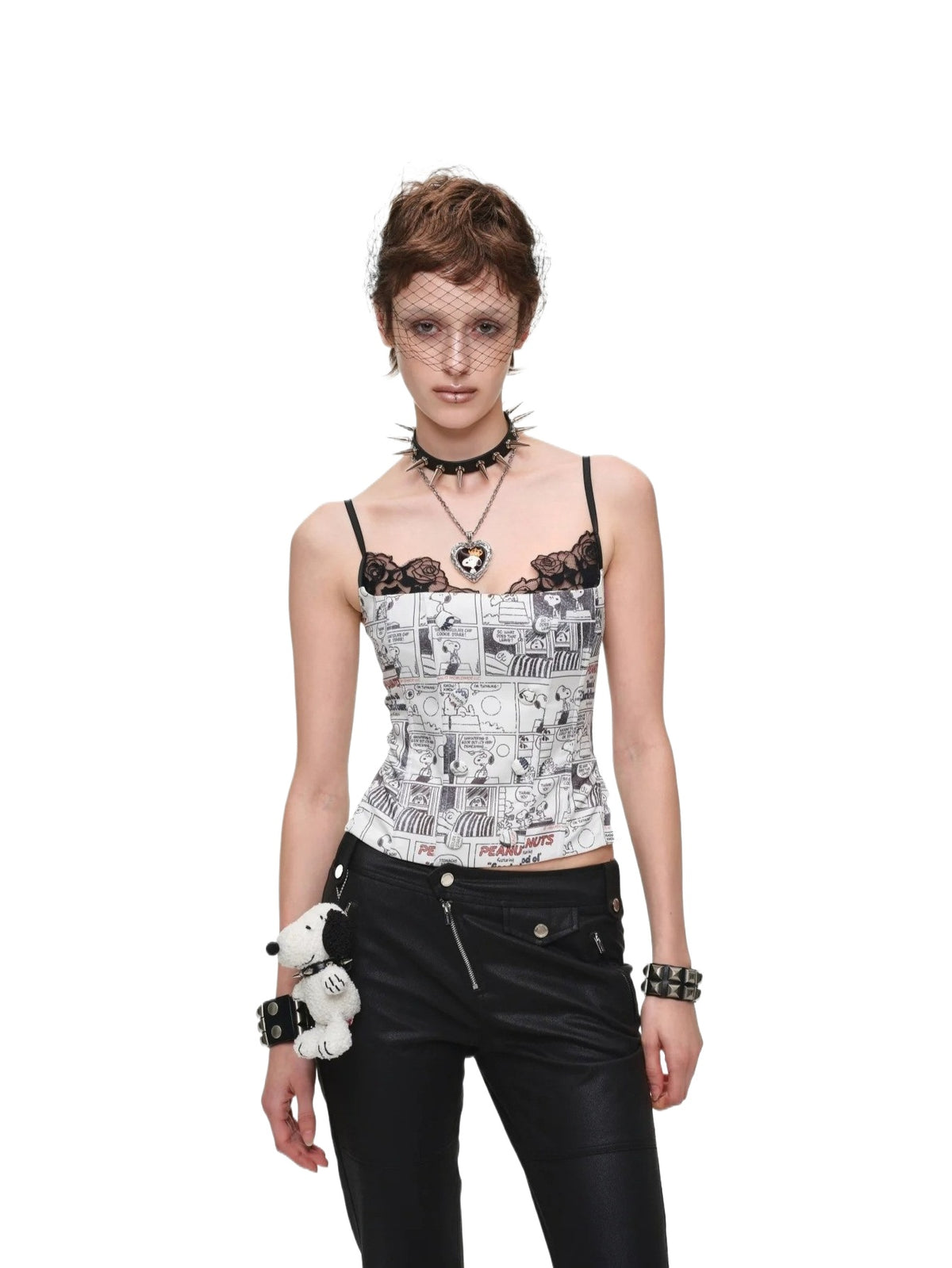 Newspaper Lace Corset Top