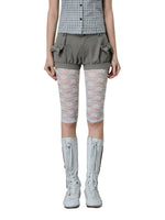 Gray Bow Cargo Shorts