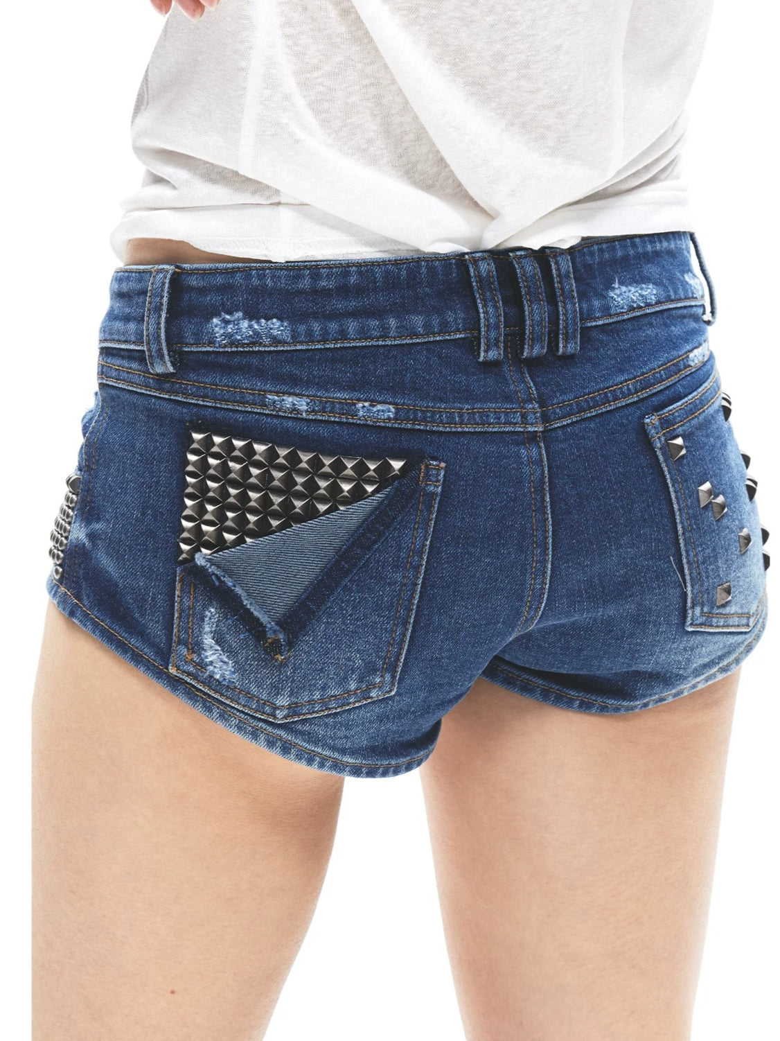 Studded Denim Hot Shorts