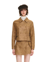 Vintage Leather Jacket & Skort Set