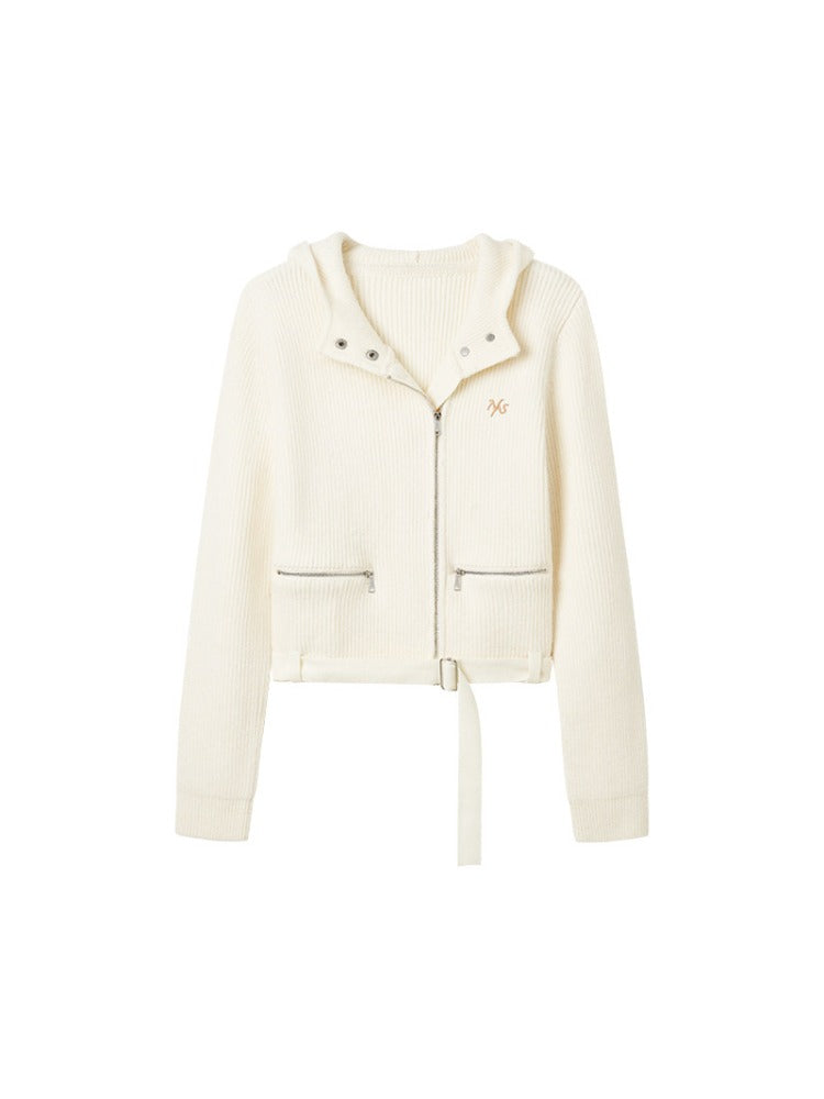 Garde Hooded Knit Cardigan