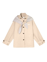 Detachable Ear Plaid Trench