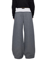 Polka Dot Contrast Waist Sweatpants