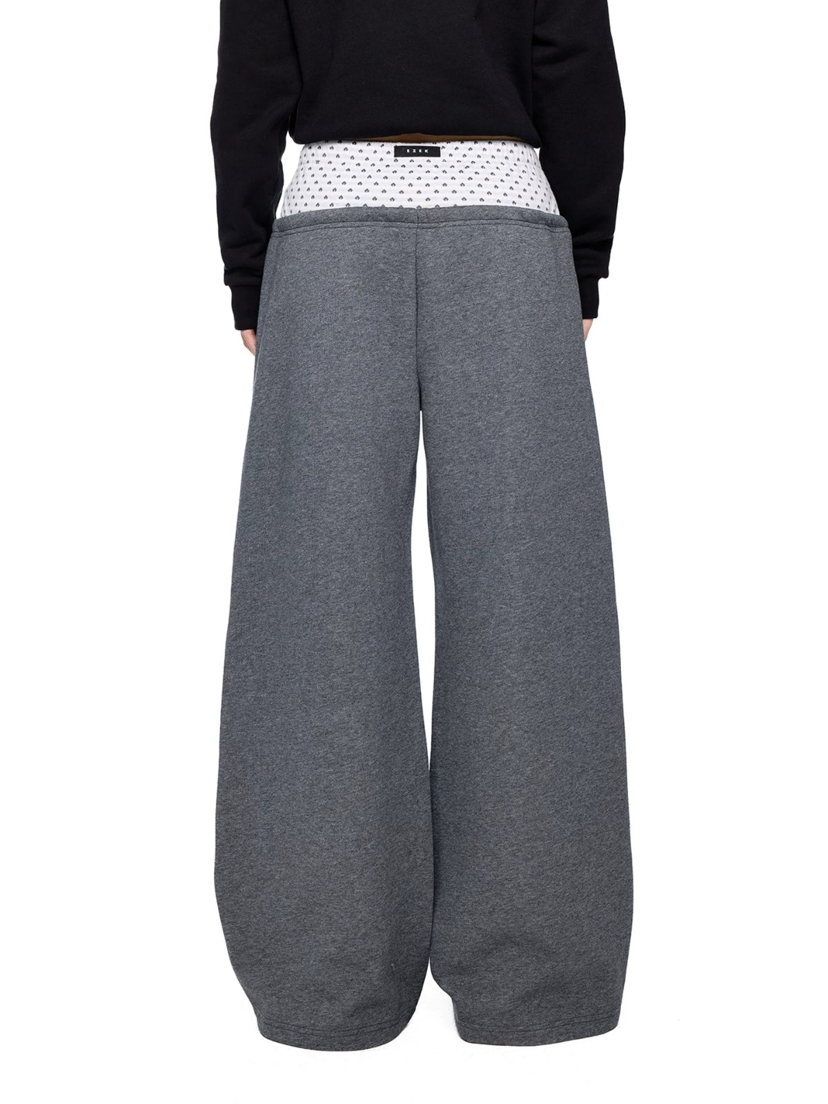 Polka Dot Contrast Waist Sweatpants