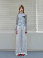 Minimal Drawstring Straight Leg Sweatpants